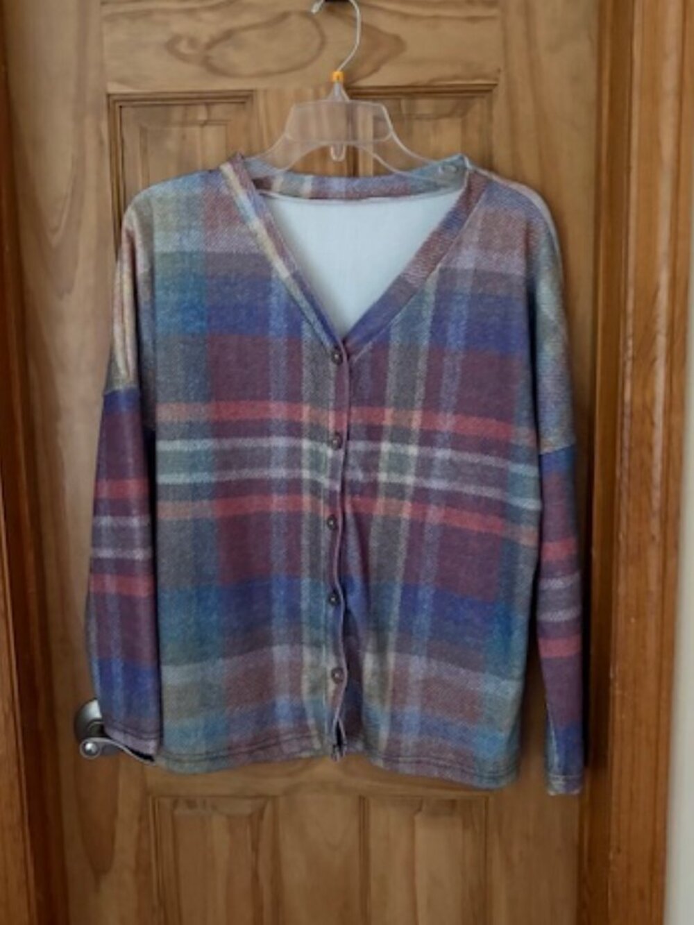 NWOT Plaid cardigan/jacket